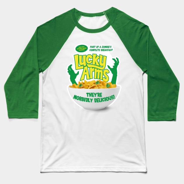 Lucky Arms Cereal with Soylent Green Clovers Baseball T-Shirt by Movie Vigilante